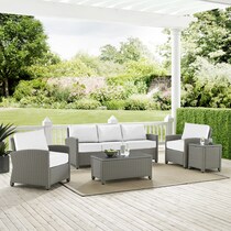 destin white and gray outdoor sofa set   
