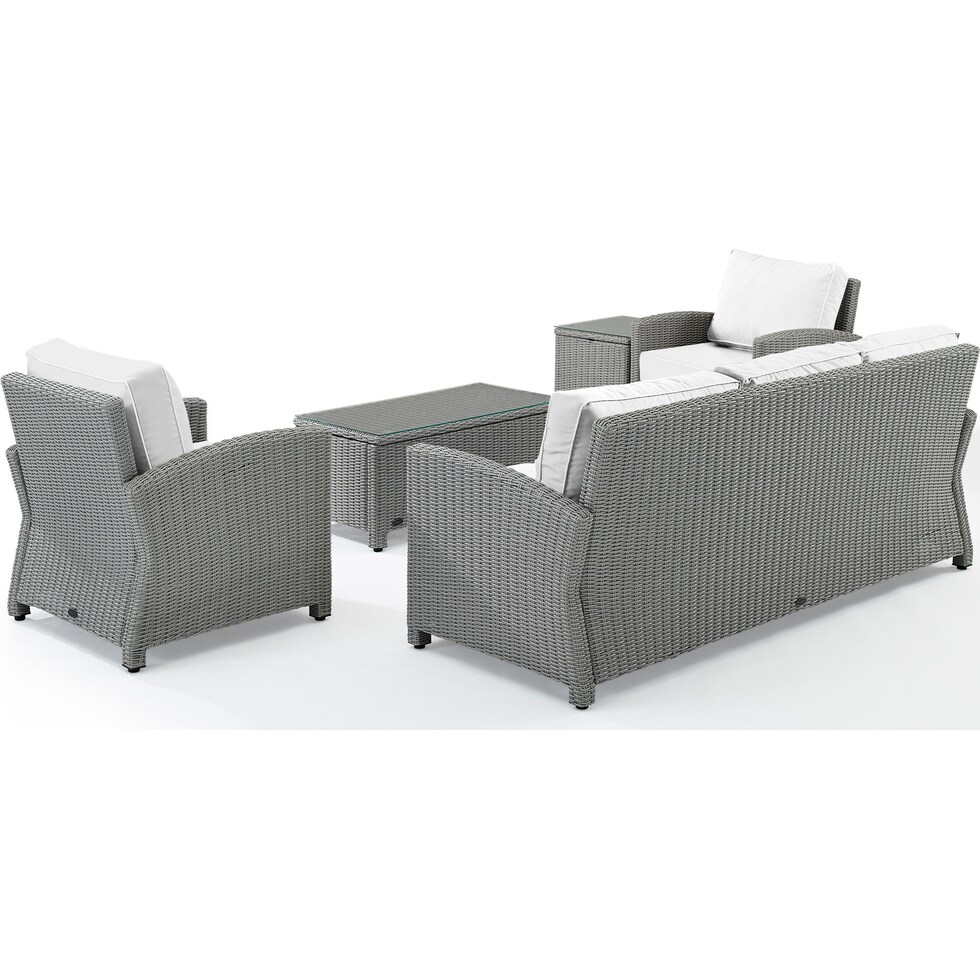destin white and gray outdoor sofa set   