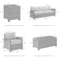 destin white and gray outdoor sofa set   