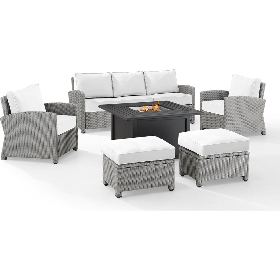 destin white and gray outdoor sofa set   