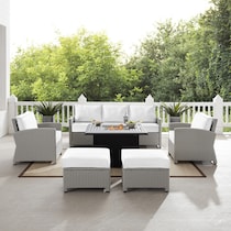 destin white and gray outdoor sofa set   