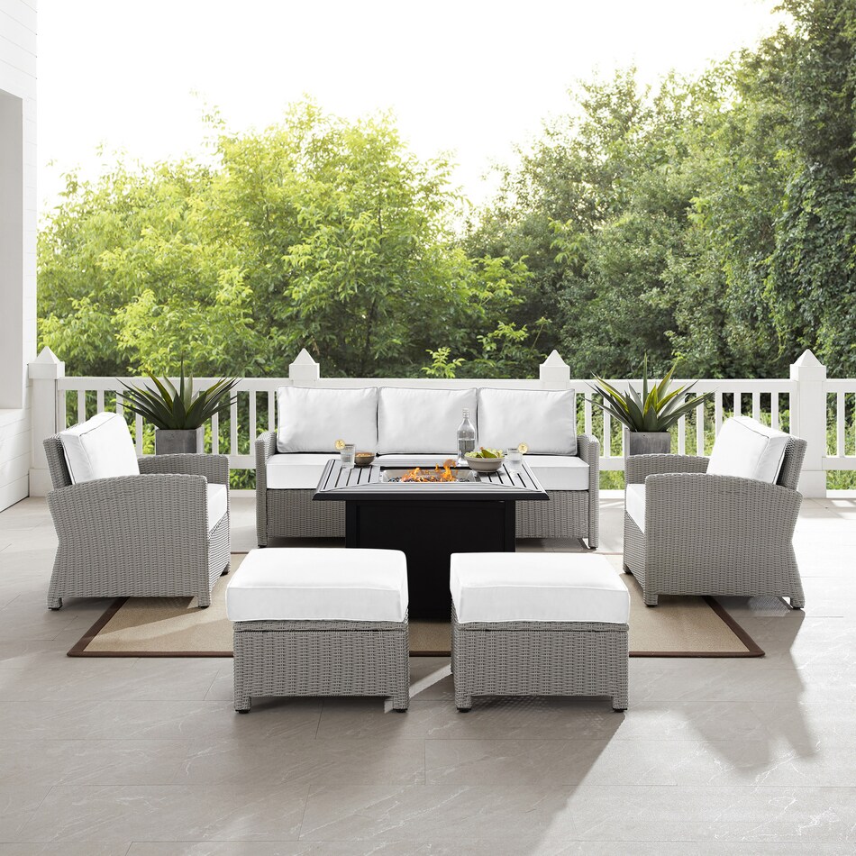 destin white and gray outdoor sofa set   