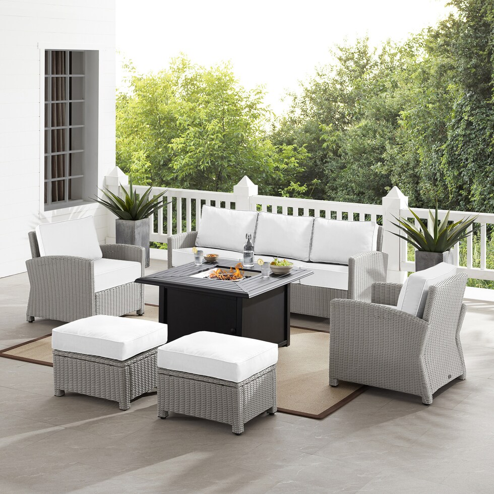 destin white and gray outdoor sofa set   