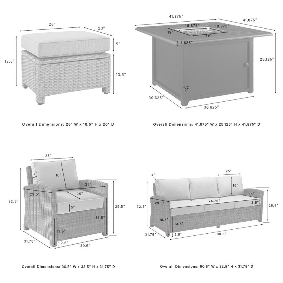 destin white and gray outdoor sofa set   