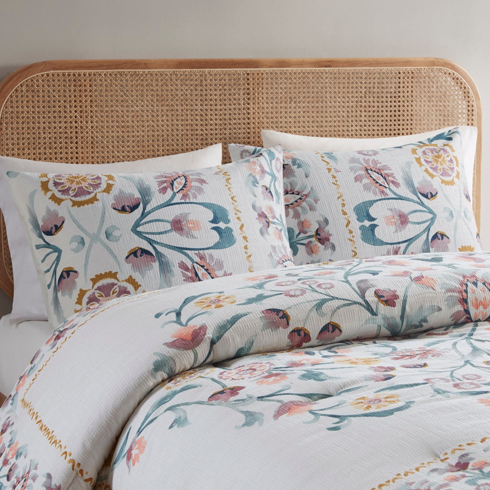 destiny multicolor king california king bedding set   