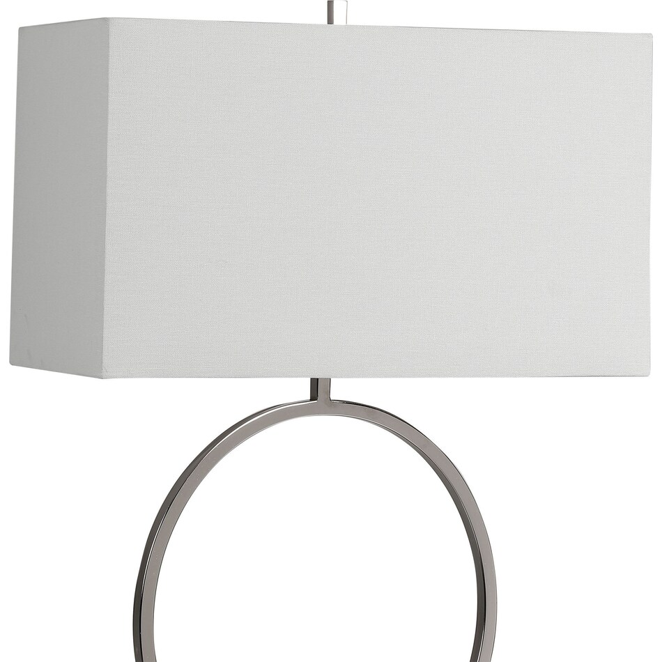 deuber silver table lamp   