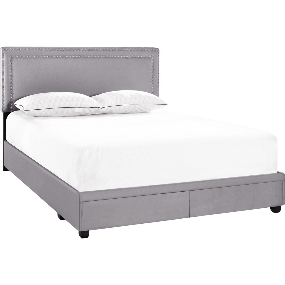 devereaux gray king bed   