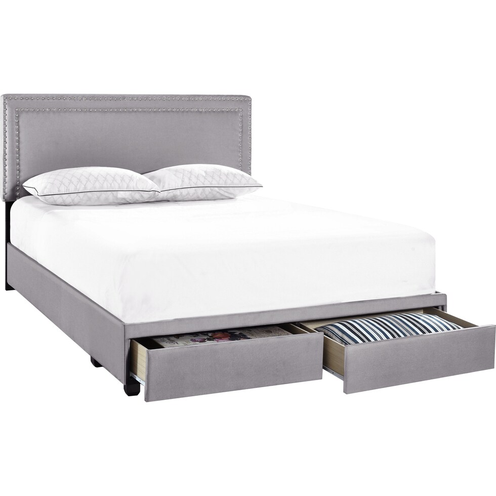 devereaux gray king bed   