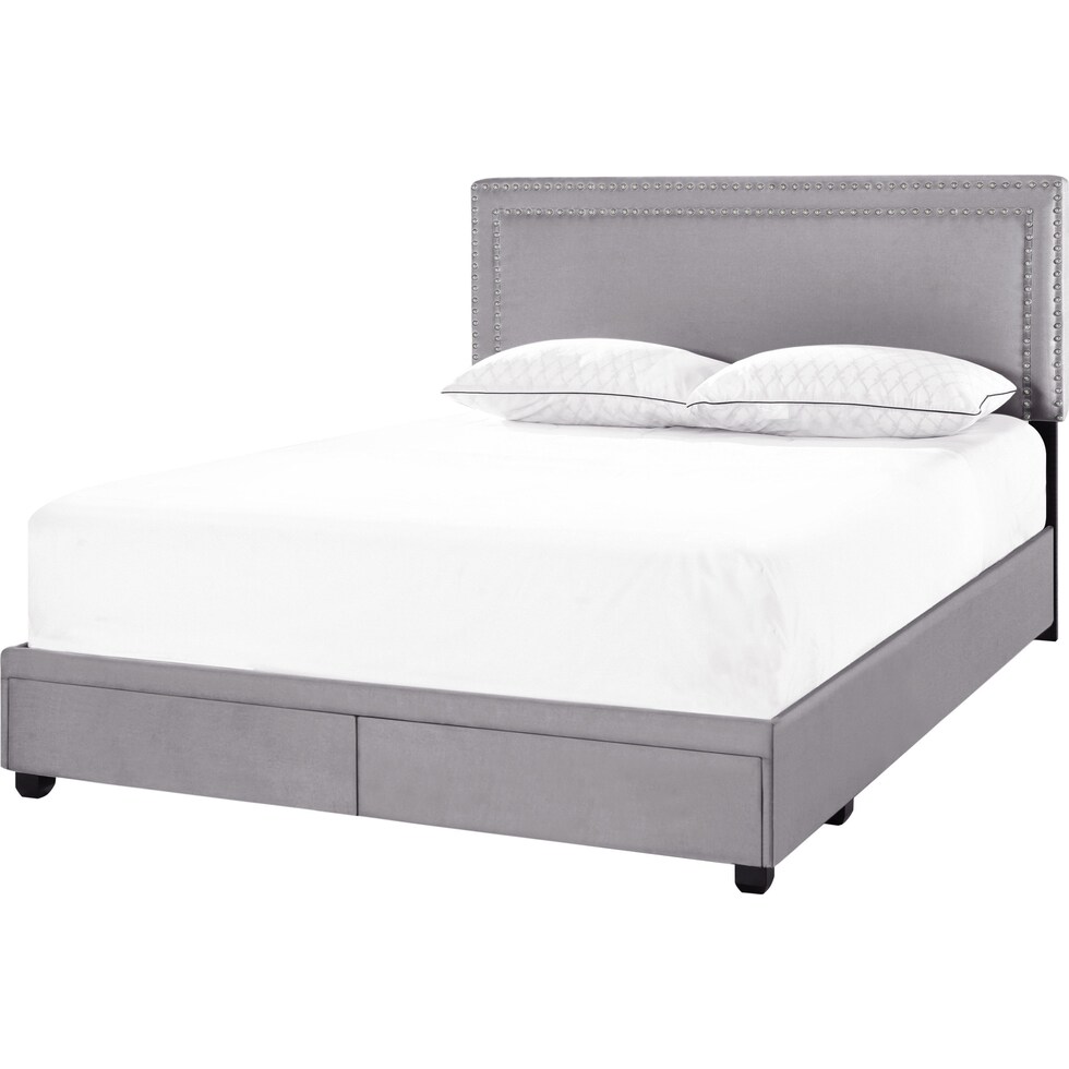 devereaux gray king bed   
