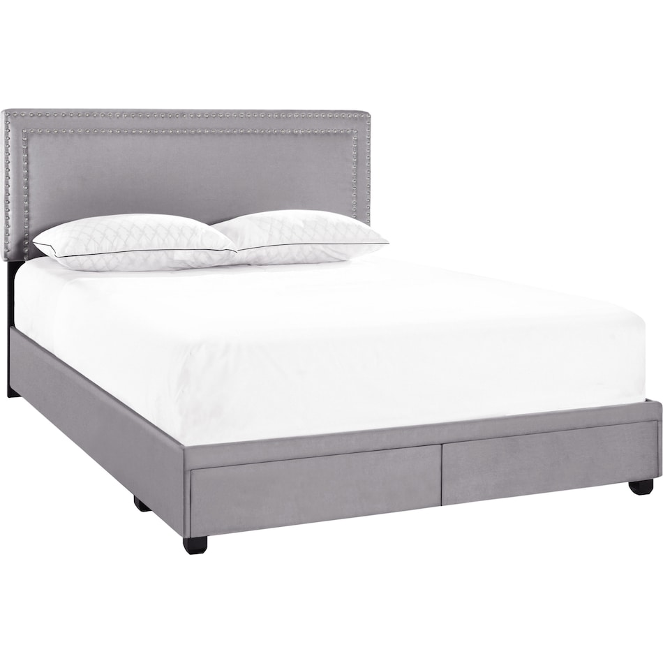 devereaux gray queen bed   