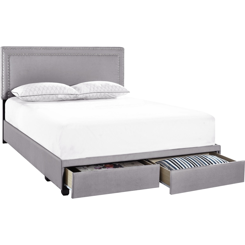 devereaux gray queen bed   