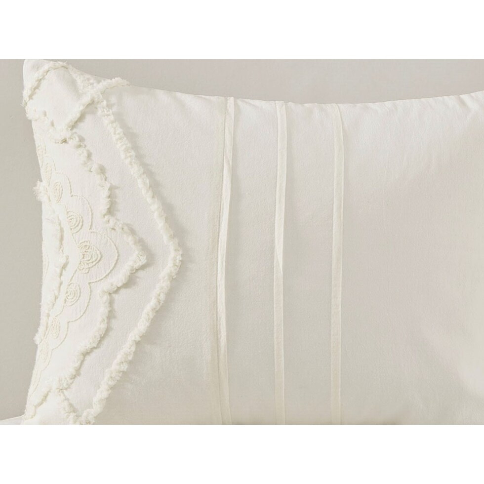 devereaux white full queen bedding set   