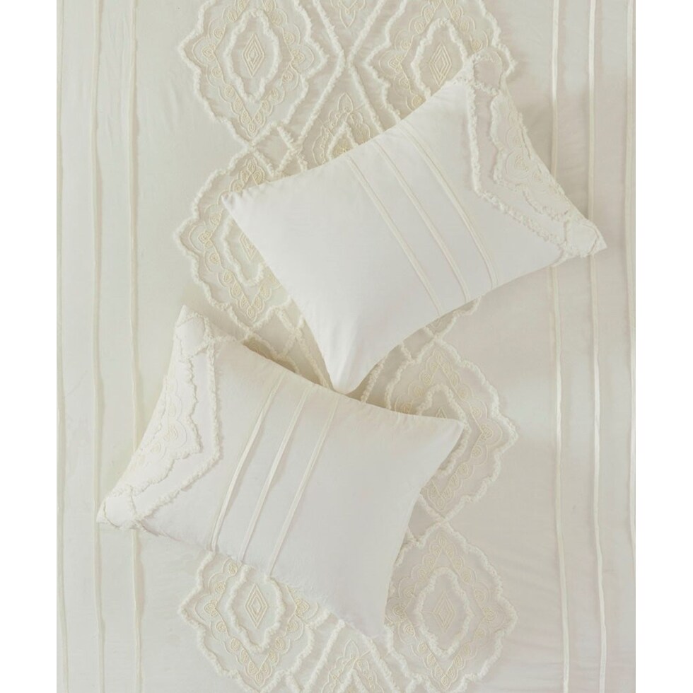 devereaux white full queen bedding set   