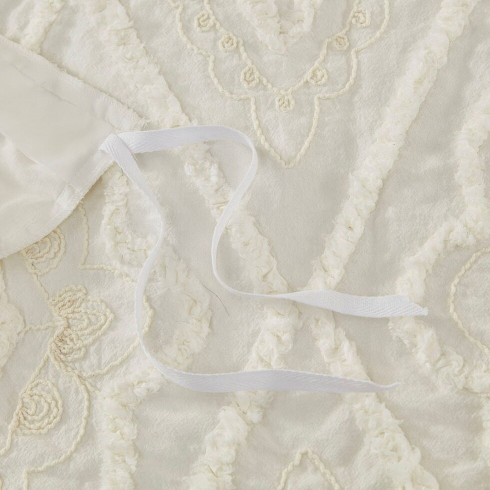 devereaux white full queen bedding set   