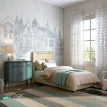 devereaux white twin bed   