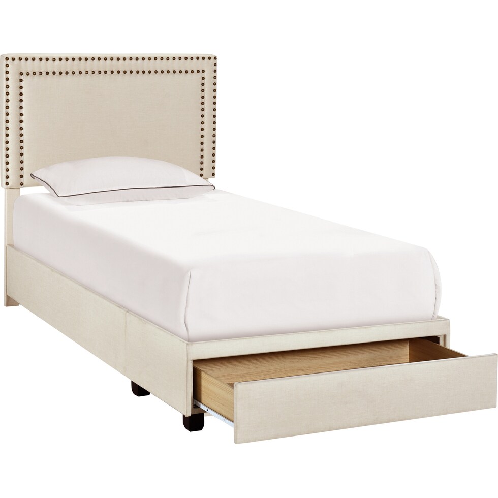 devereaux white twin bed   