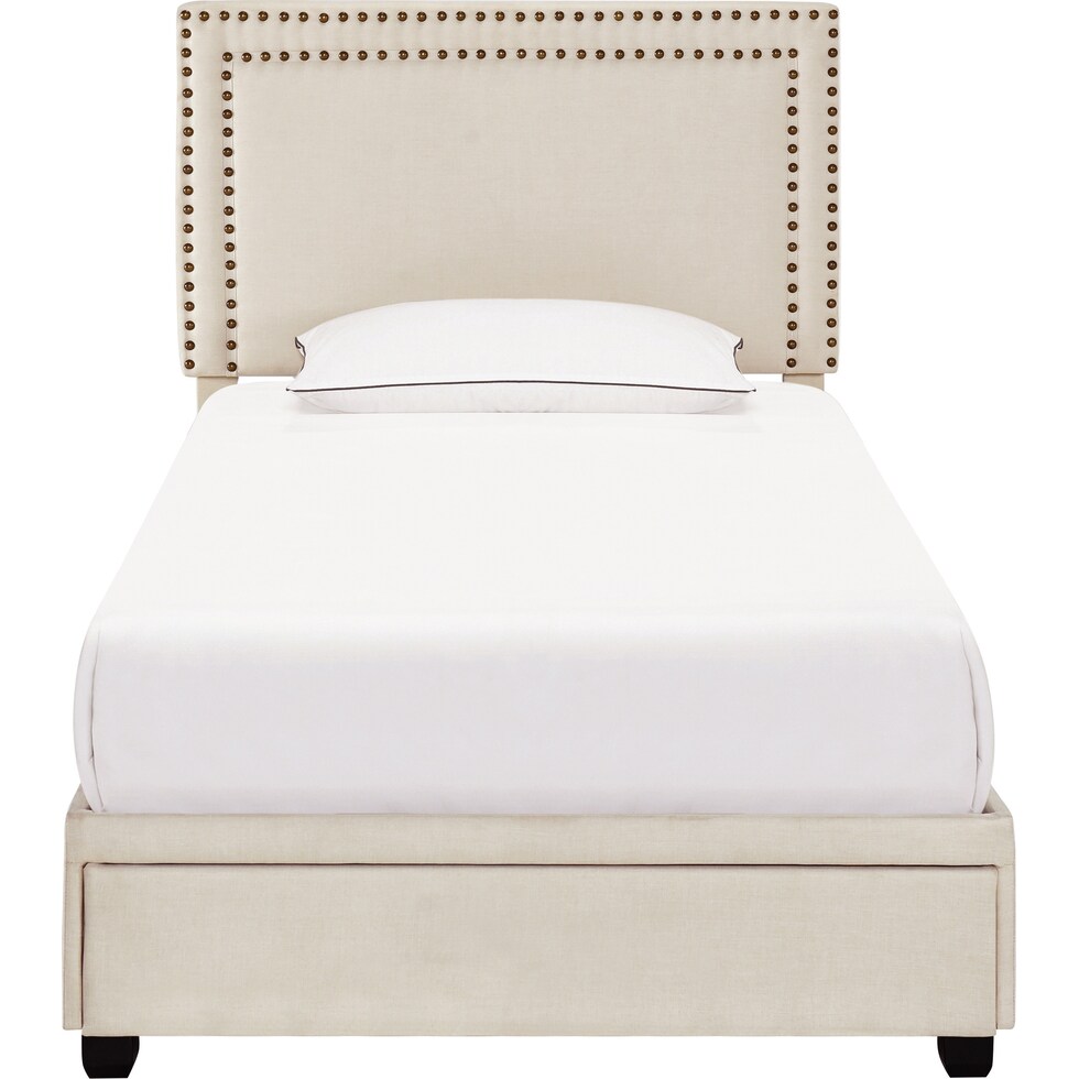 devereaux white twin bed   