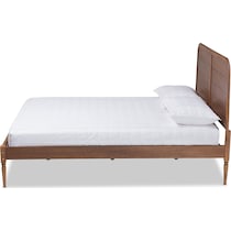 devika dark brown queen bed   