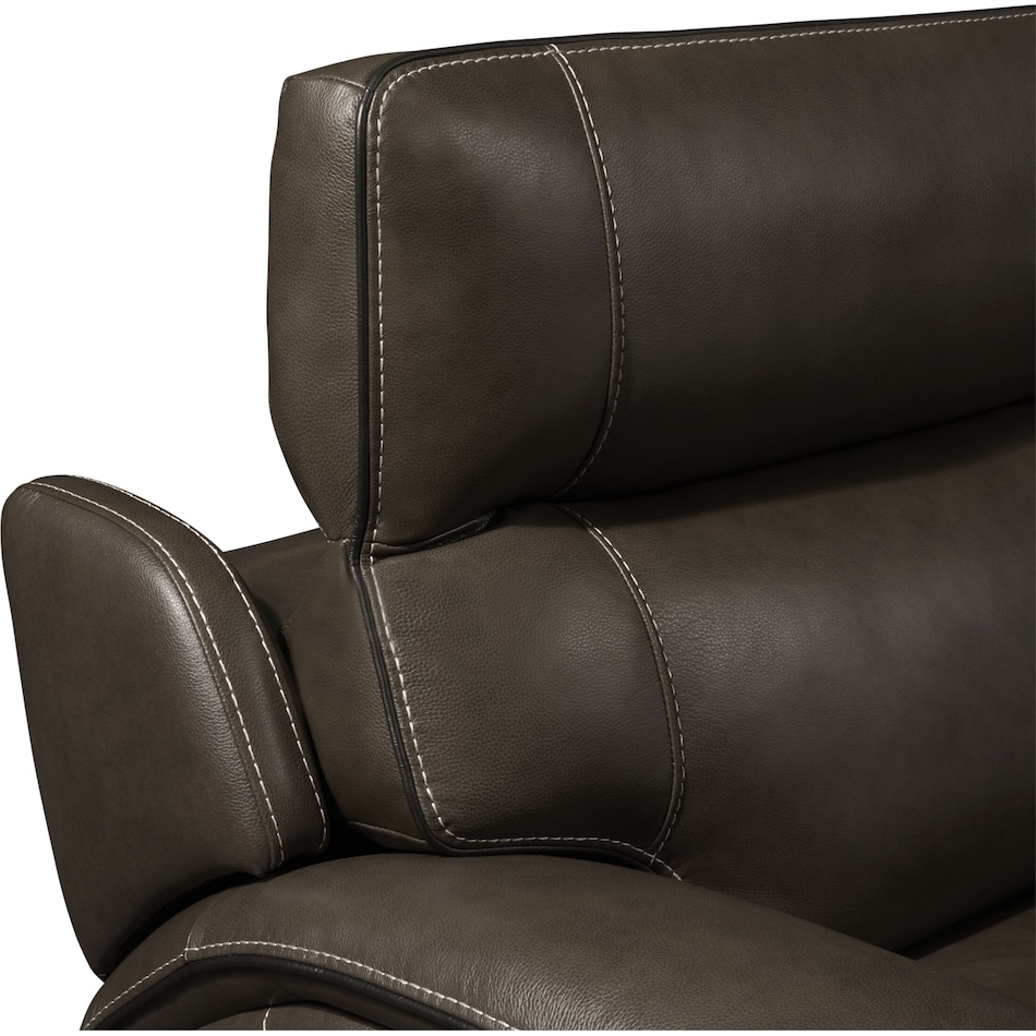 devon gray  pc power reclining sectional   