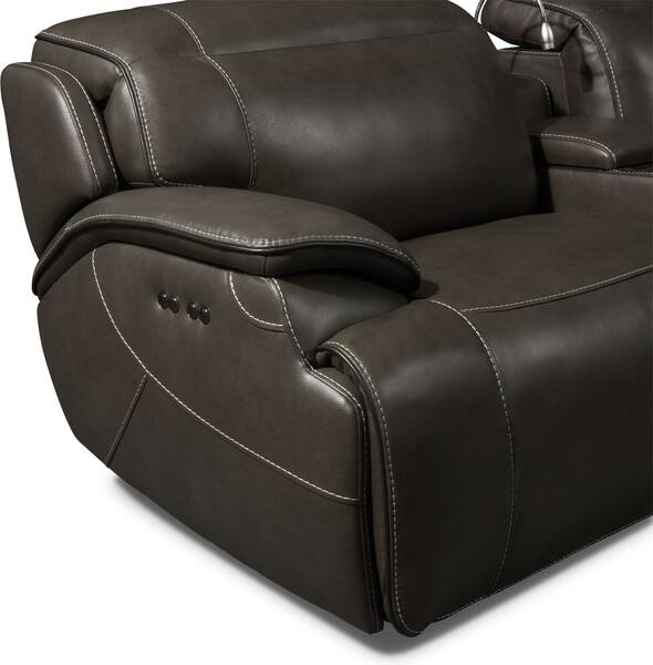 Devon DualPower Reclining Sectional Value City Furniture