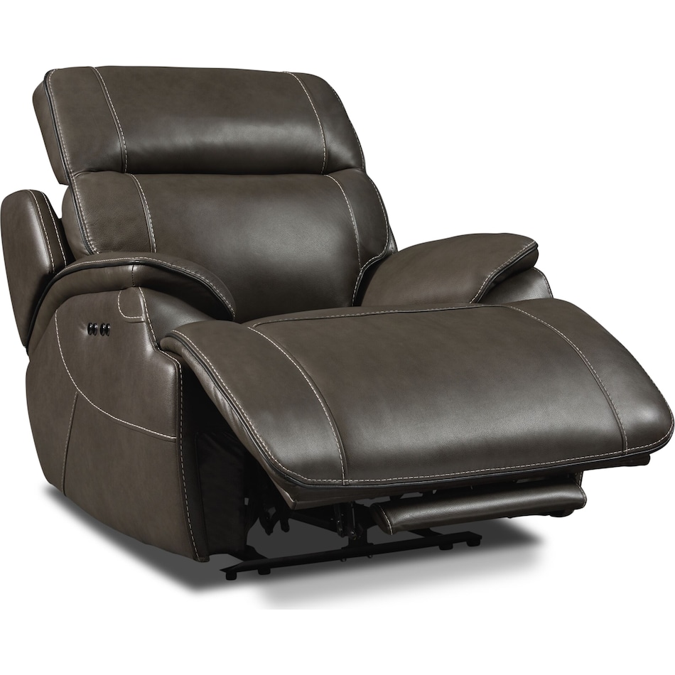 devon gray power recliner   