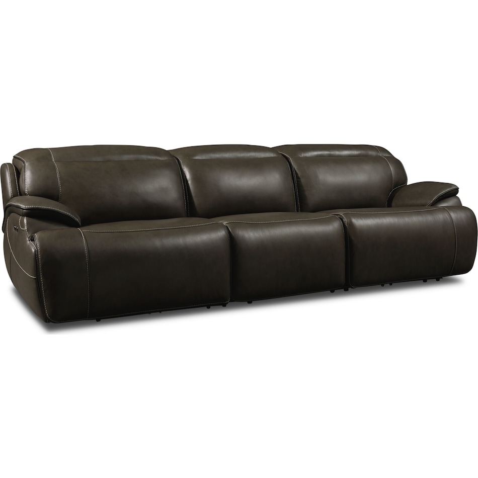 devon gray power reclining sofa   