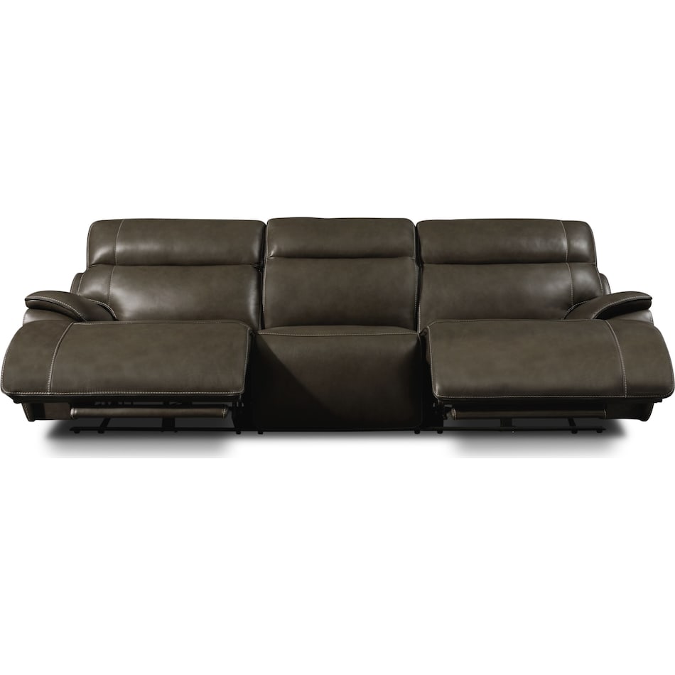 devon gray power reclining sofa   