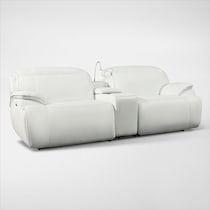 devon white loveseat   