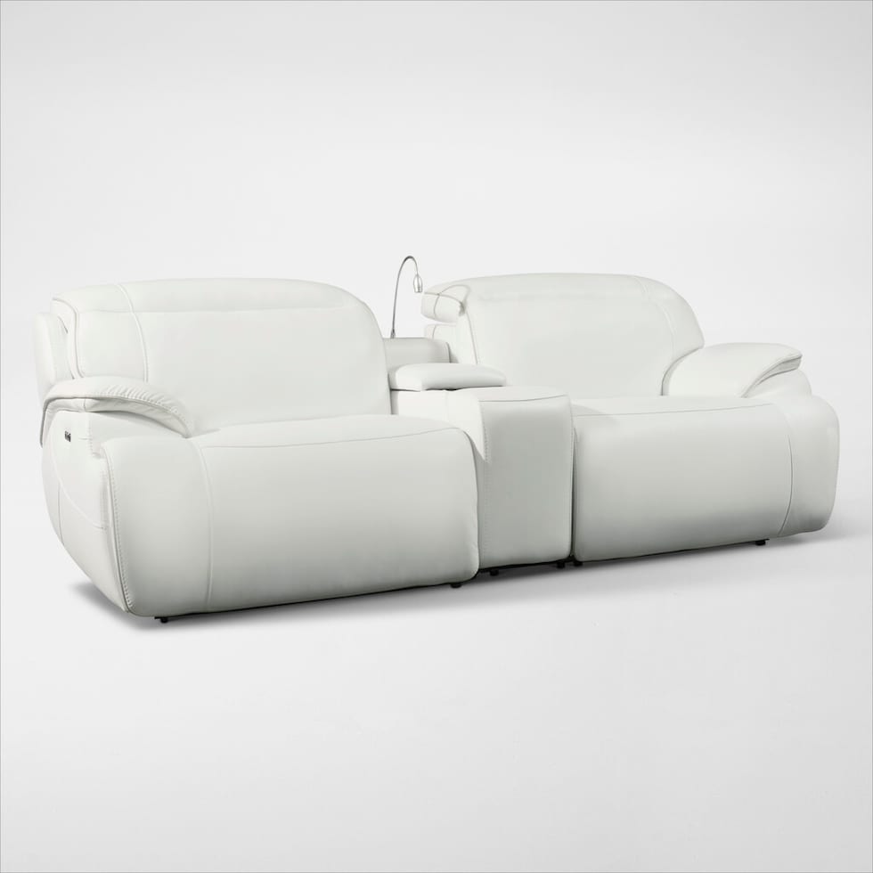 devon white loveseat   