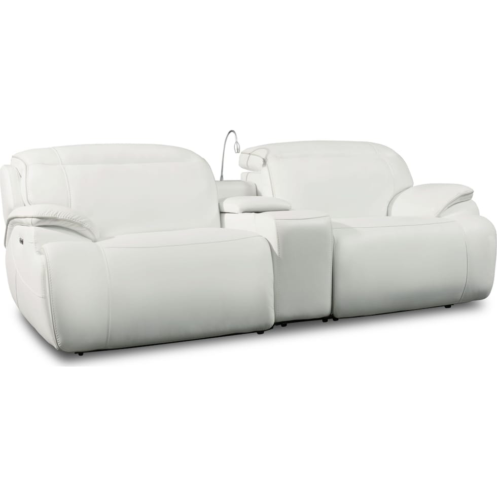 devon white loveseat   