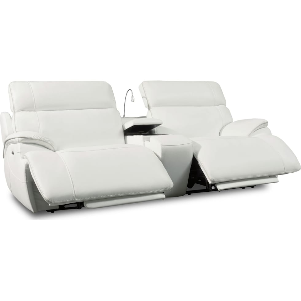 devon white loveseat   