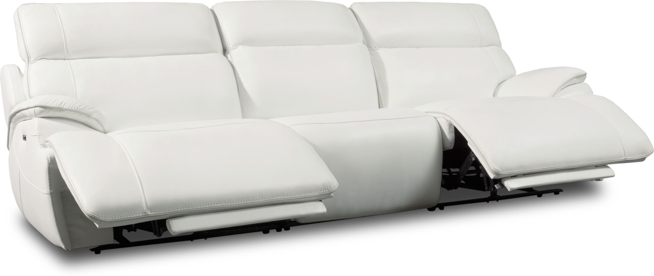 White discount recliner couch