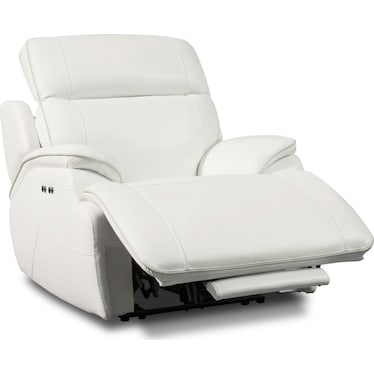 Devon Dual-Power Recliner - White