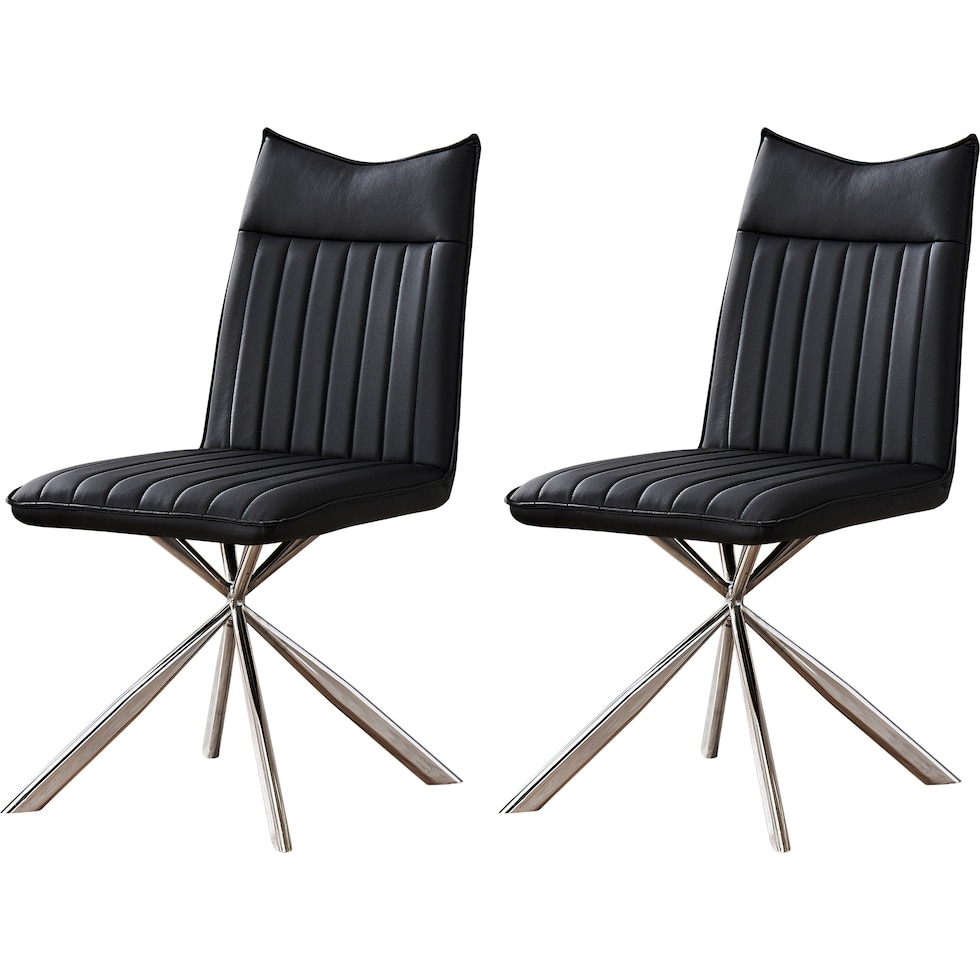 dex black chrome chair   