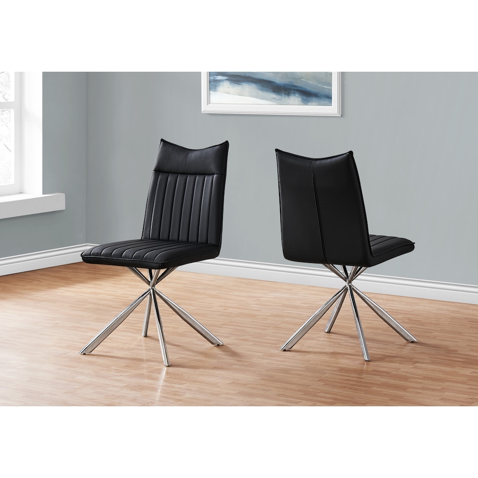 dex black chrome chair   