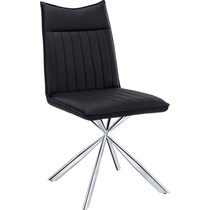 dex black chrome chair   