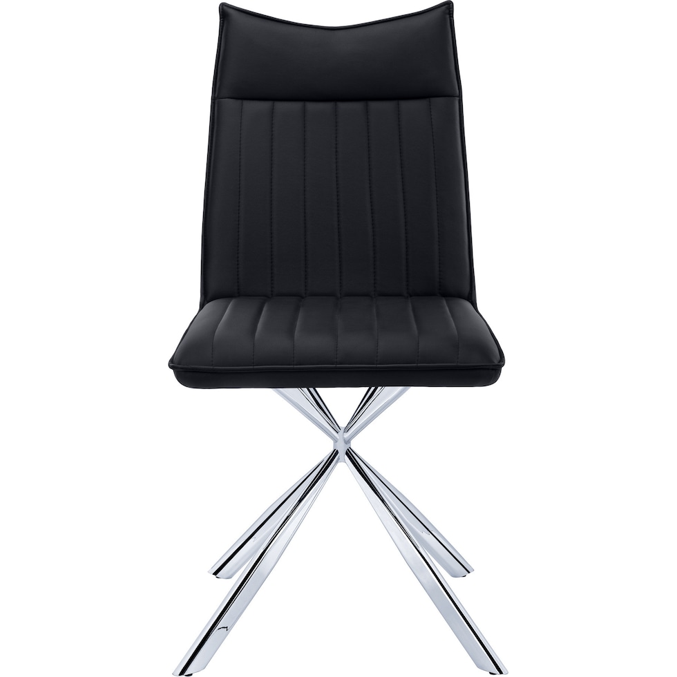 dex black chrome chair   