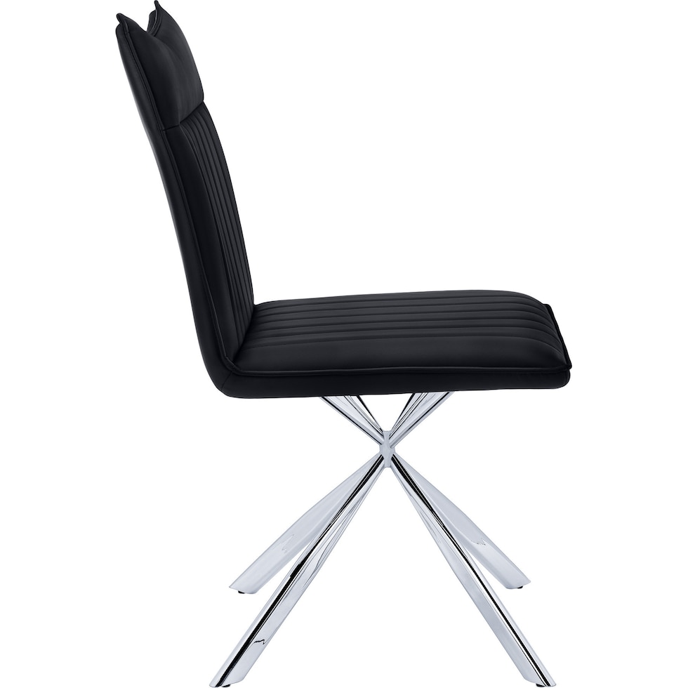 dex black chrome chair   