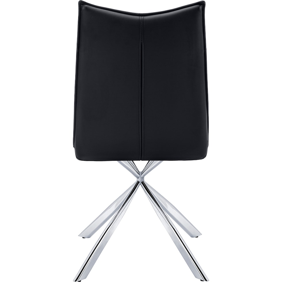 dex black chrome chair   