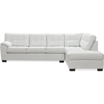 dexter white sectional   