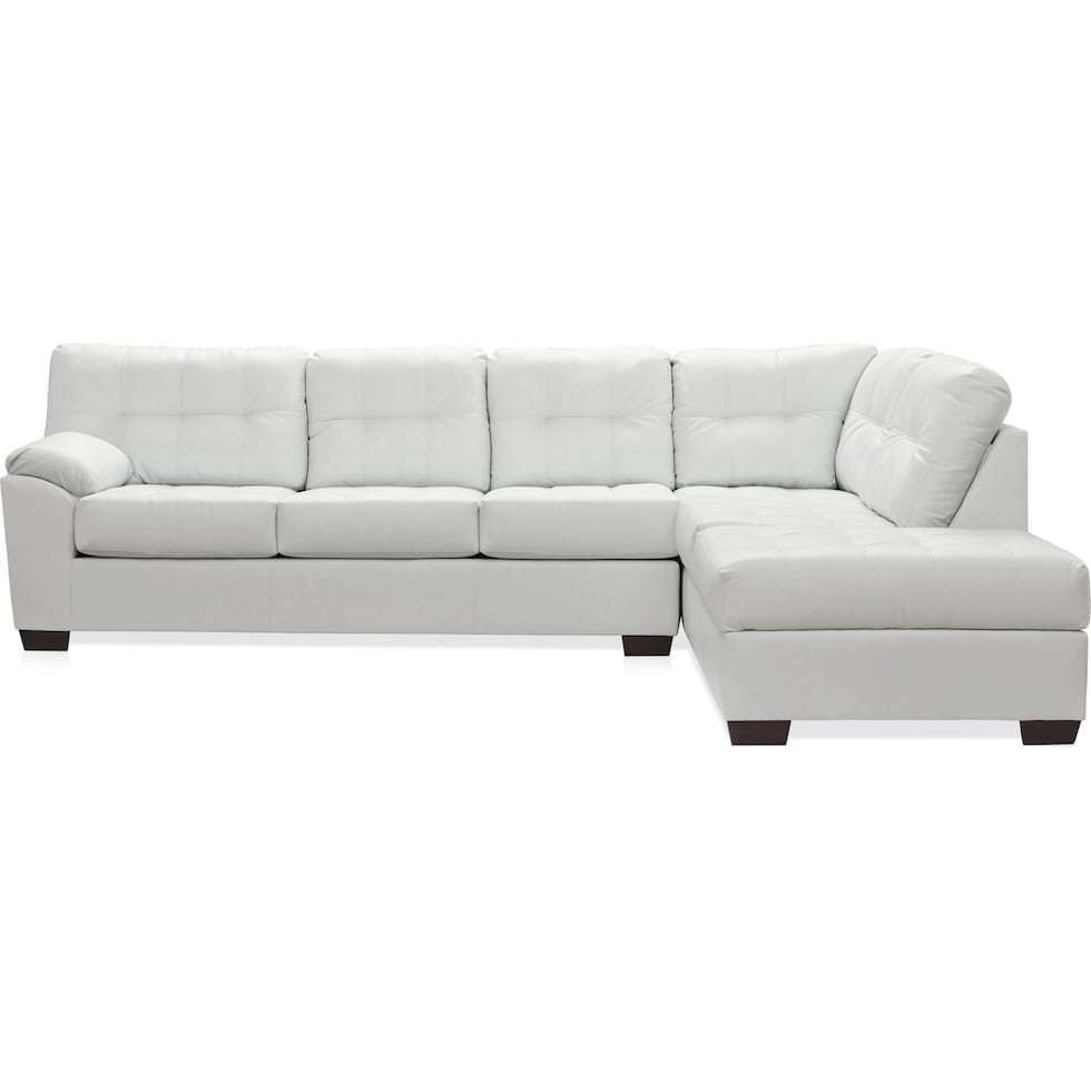 dexter white sectional   