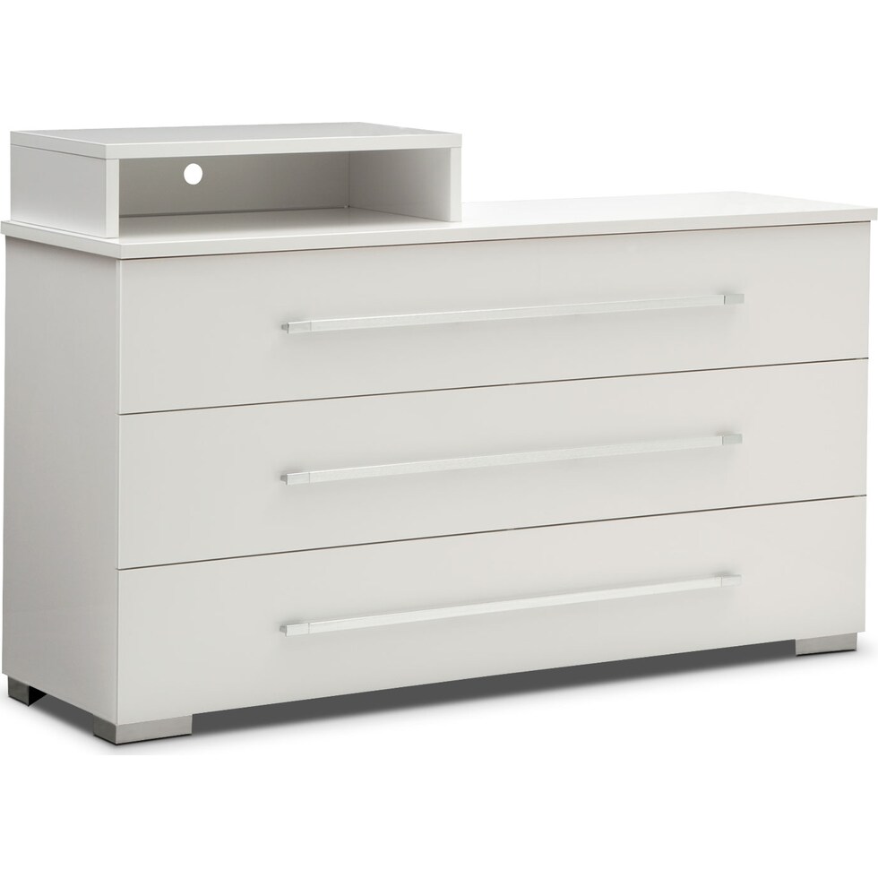 dimora white white dresser   