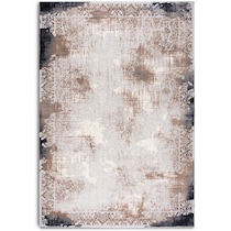 distress light brown area rug  x    