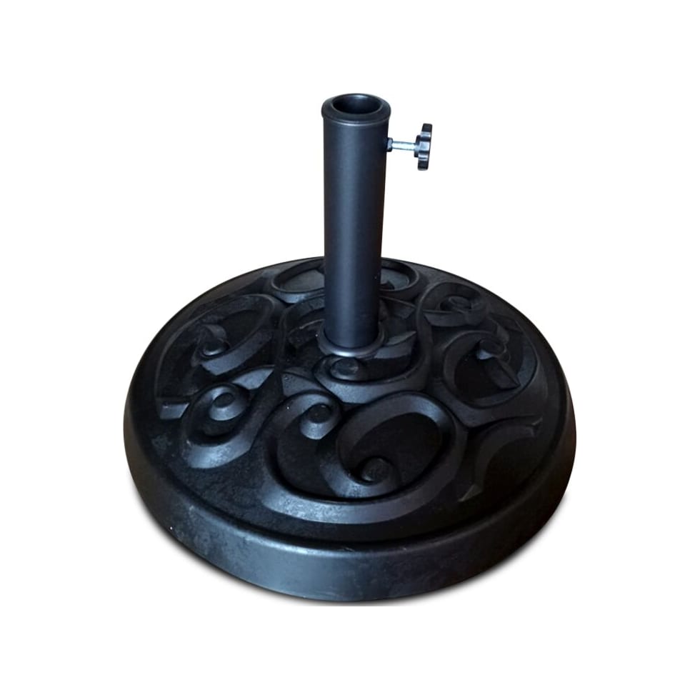 district black outdoor umbrella base   