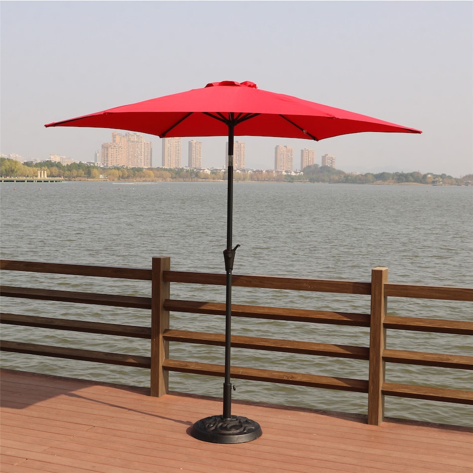 district red outdoor umbrella   