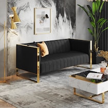 dobrev black sofa   