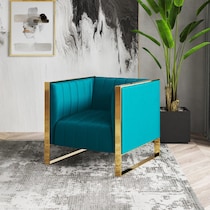 dobrev blue accent chair   