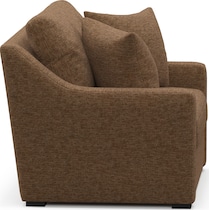 dobson dark brown chair and a half   