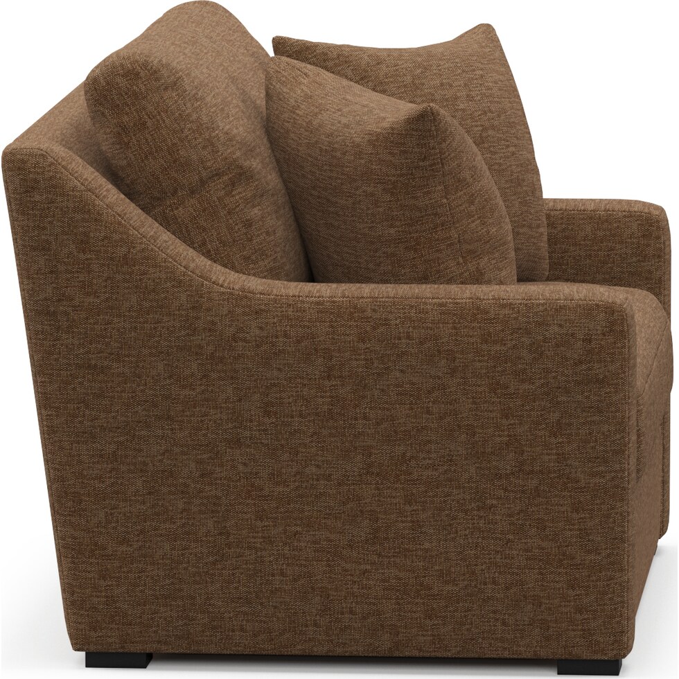 dobson dark brown chair and a half   