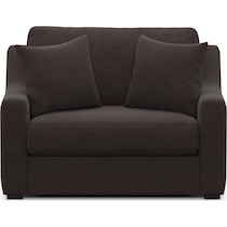dobson dark brown chair and a half   